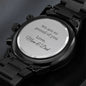 Gift for Son, Engraved Black Watch, So Proud of You, Gift Son