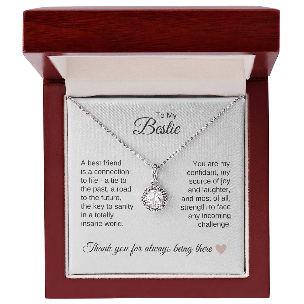 Best BFF Presents Friends are the Best Gifts White Gold Pendant - MKT Custom Jewelry