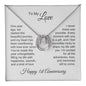 One Year Anniversary Gift for Her One Year Anniversary, Good Luck Necklace