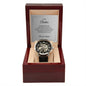 Watch gift for brother with thoughtful message card, openwork watch for men
