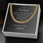To My Soulmate Gift, Gold or Stainless Steel Cuban Chain with Heartfelt Personalized Message Card, Gifts for Him