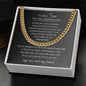 To My Son on Your Wedding Day, Cuban Chain, Gift for Son on Wedding Day