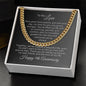 9th Anniversary Gift for Him 9th Wedding Anniversary Gift for Man, Cuban Chain