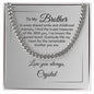 Cuban chain gift for brother: Stylish men's jewelry for a fashionable look.
