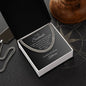 To My Soulmate Gift, Gold or Stainless Steel Cuban Chain with Heartfelt Personalized Message Card, Gifts for Him