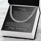 7th Anniversary Gift for Him 7 Year Anniversary Gift Ideas, Cuban Chain