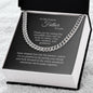 Father of the Groom Gift from Bride, Wedding Gift Father of Groom, Cuban Chain