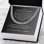 To My Groom Gift From Bride Cuban Link Chain Wedding Planning Gift for Groom