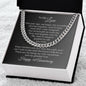 1st Year Anniversary Gifts Men First Anniversary Gift For Him, Cuban Chain