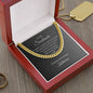 To My Soulmate Gift, Gold or Stainless Steel Cuban Chain with Heartfelt Personalized Message Card, Gifts for Him