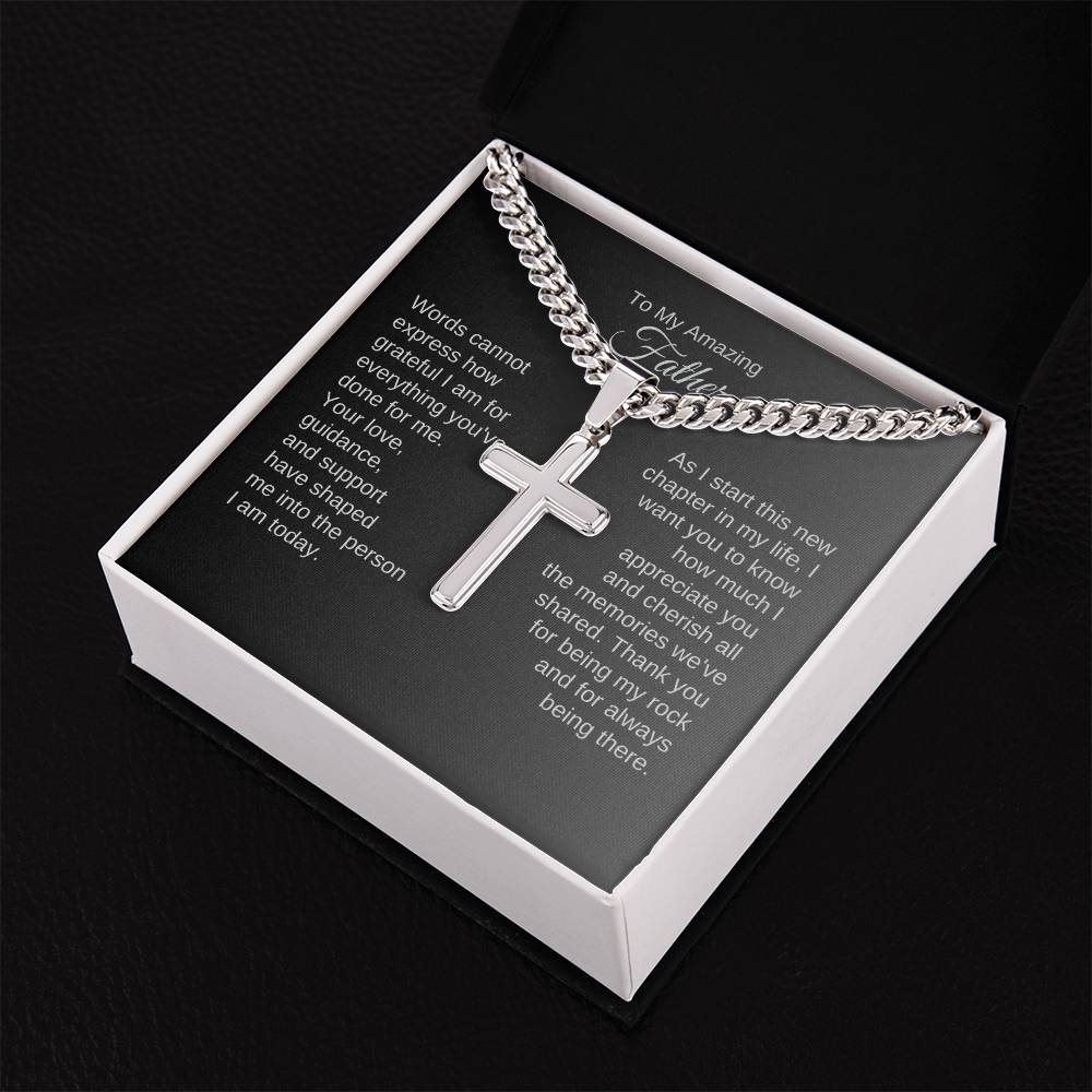 Father of the Bride Gift from Bride, Father of the Bride Wedding Gift, Engraved Cross