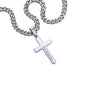 To The Best Dad Gift, Custom Engraved Cross on Cuban Chain with Heartfelt Message Card