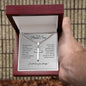 Bonus Son Gifts for Stepson Gift for Step Son Gifts Engraved Cross on Chain - MKT Custom Jewelry