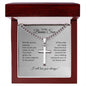 Bonus Son Gifts for Stepson Gift for Step Son Gifts Engraved Cross on Chain - MKT Custom Jewelry