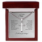 Son Gift Ideas for Sons Birthday Gift Ideas for Son Custom Engraved Cross - MKT Custom Jewelry