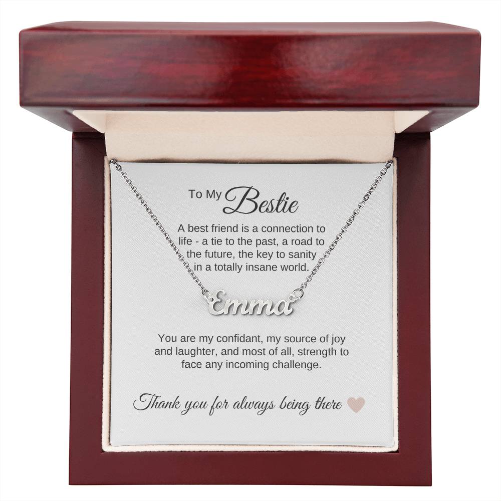 Best BFF Presents Friends are the Best Gifts Custom Name Necklace - MKT Custom Jewelry