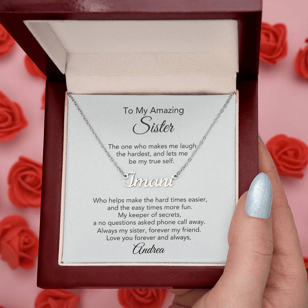 Customized Gifts for Sister Custom Name Necklace for Sister - MKT Custom Jewelry
