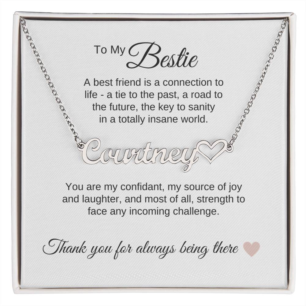 Best BFF Presents Friends are the Best Gifts Custom Name Heart - MKT Custom Jewelry