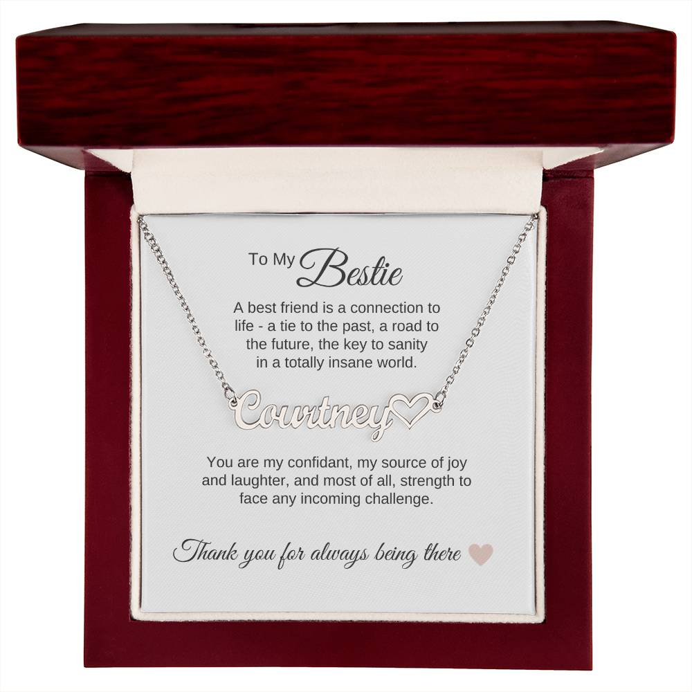 Best BFF Presents Friends are the Best Gifts Custom Name Heart - MKT Custom Jewelry