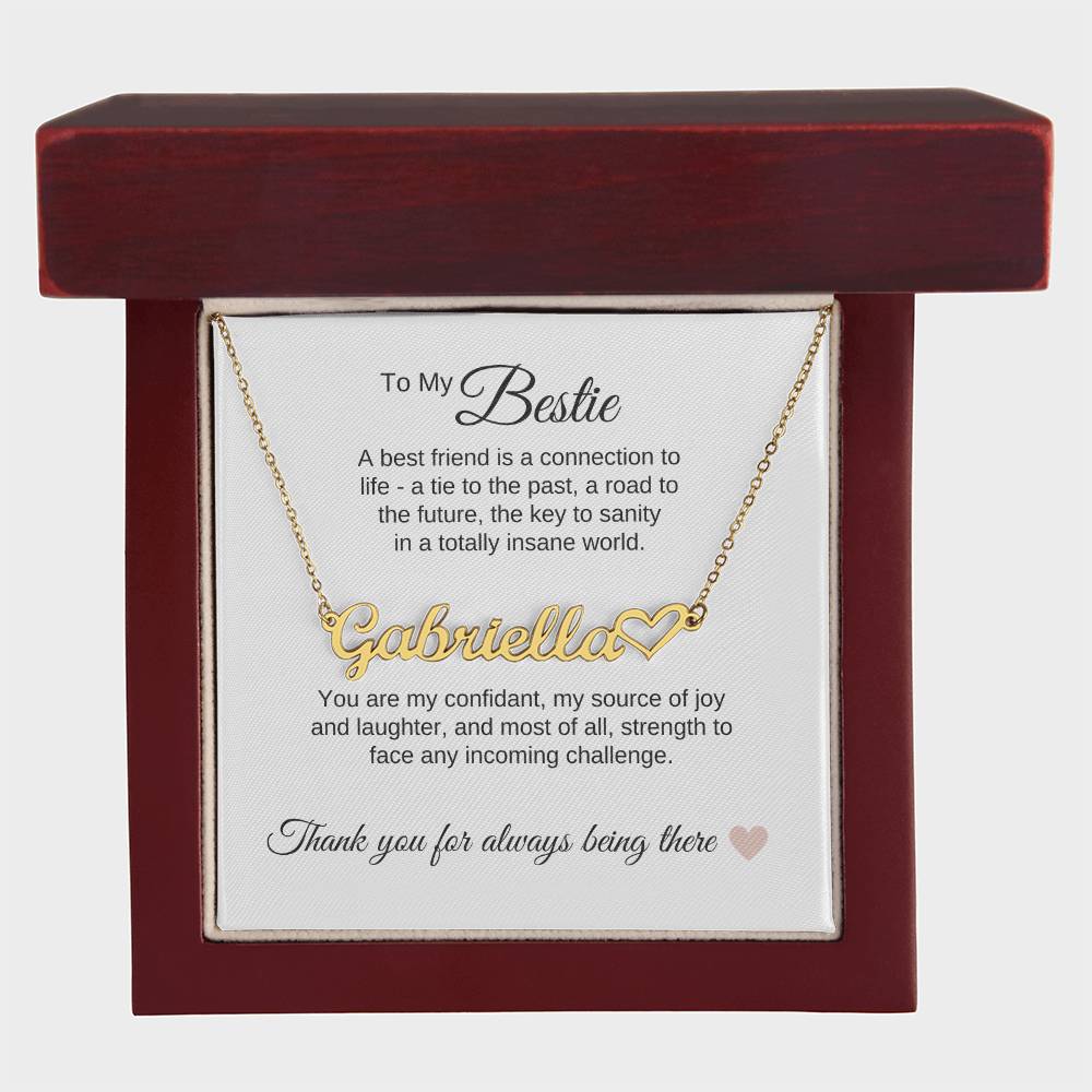 Best BFF Presents Friends are the Best Gifts Custom Name Heart - MKT Custom Jewelry