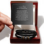 To my Son on your Wedding Day, Engraved Leather Bracelet, Wedding Gift for Son the Groom