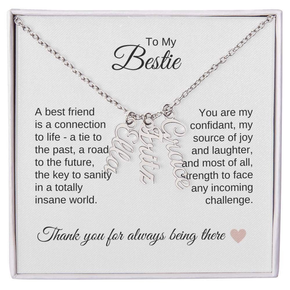 Best BFF Presents Friends are the Best Gifts Custom Names Dangles - MKT Custom Jewelry