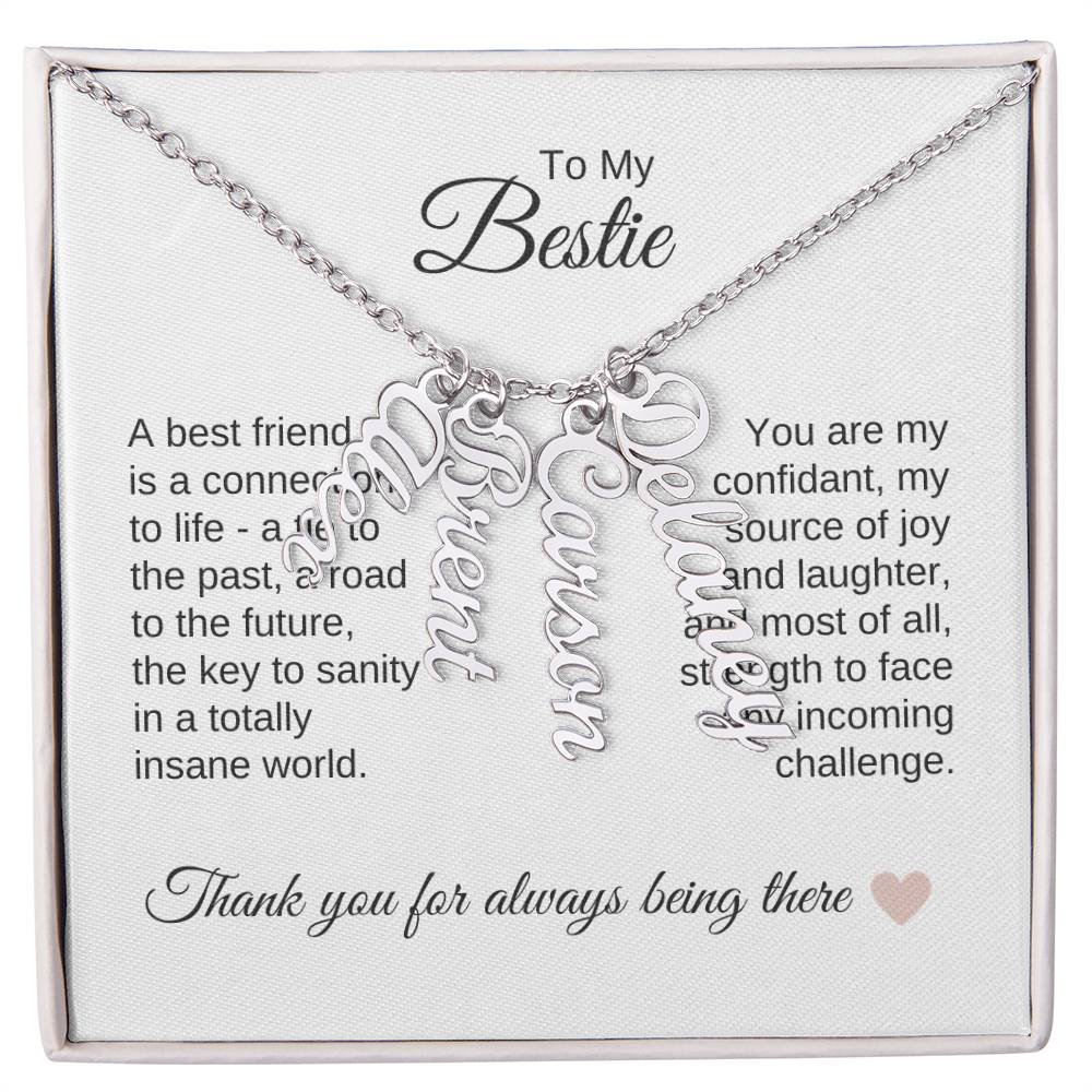 Best BFF Presents Friends are the Best Gifts Custom Names Dangles - MKT Custom Jewelry