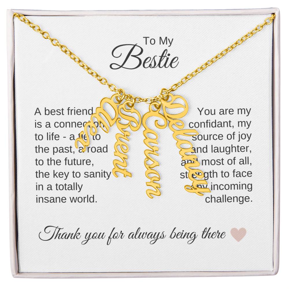 Best BFF Presents Friends are the Best Gifts Custom Names Dangles - MKT Custom Jewelry