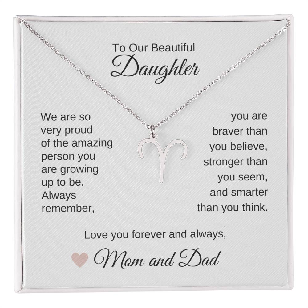 Daughter Necklace Present for Daughter Gifts for Daughter From Parents - MKT Custom Jewelry