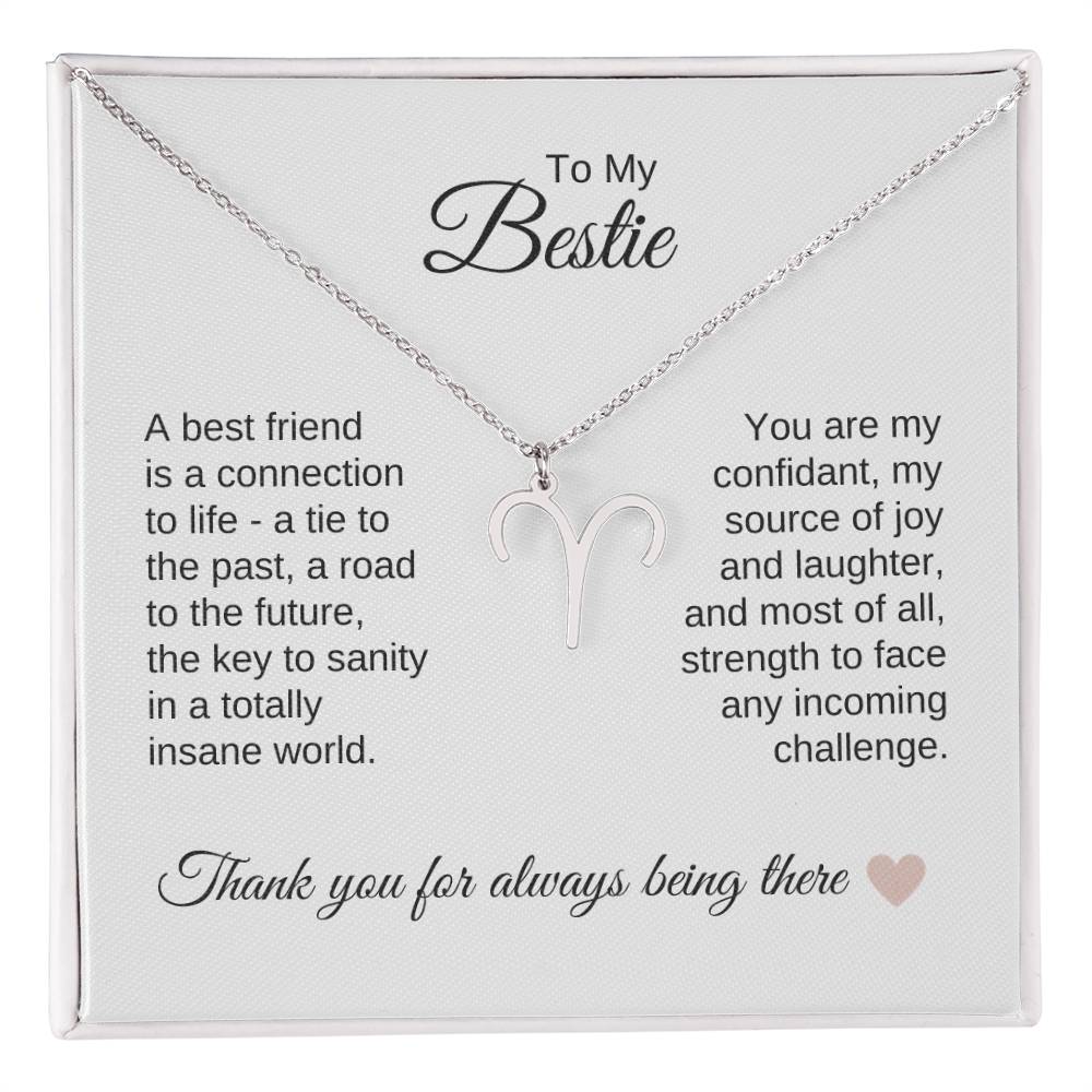 Best BFF Presents Friends are the Best Gifts Zodiac Sign Necklace - MKT Custom Jewelry