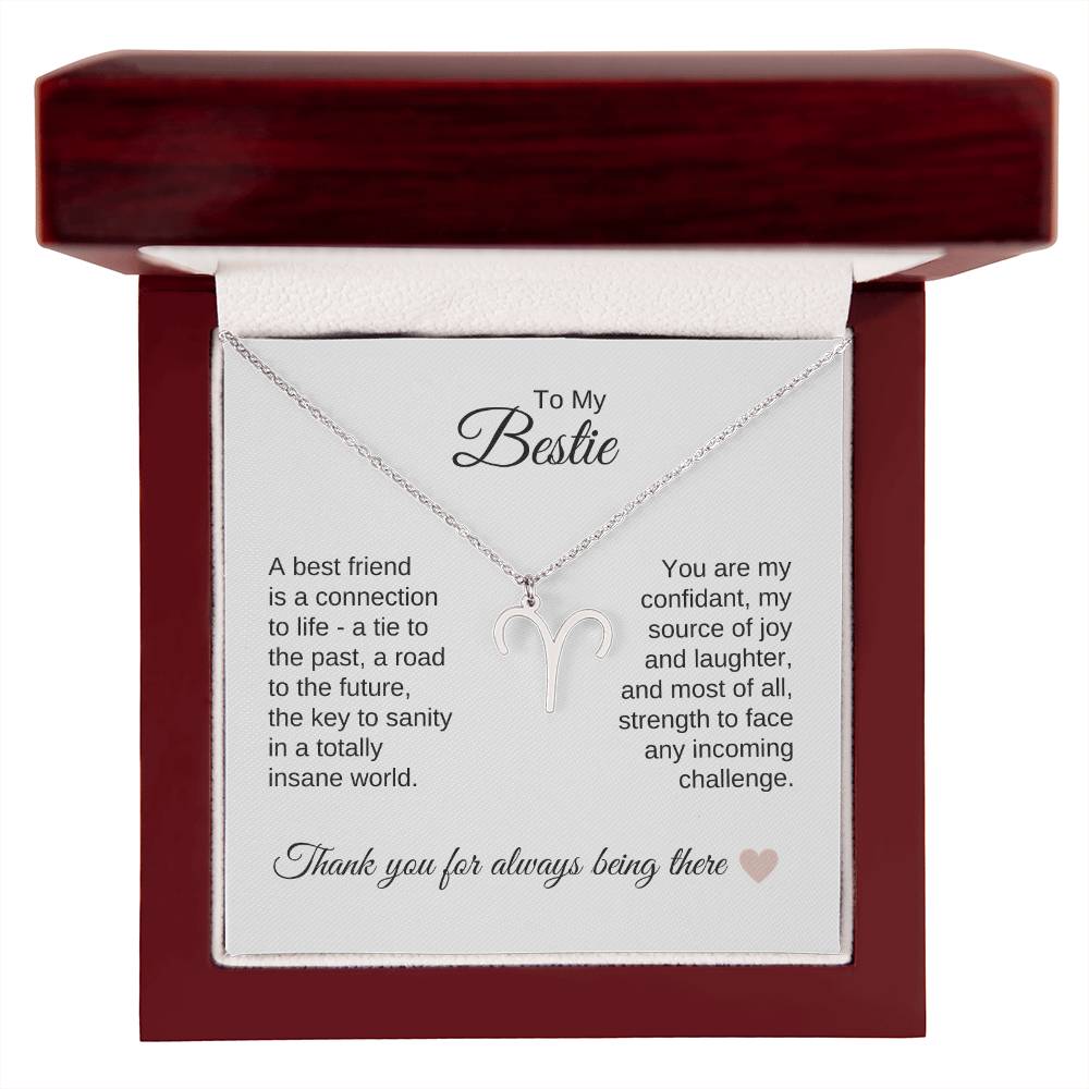 Best BFF Presents Friends are the Best Gifts Zodiac Sign Necklace - MKT Custom Jewelry