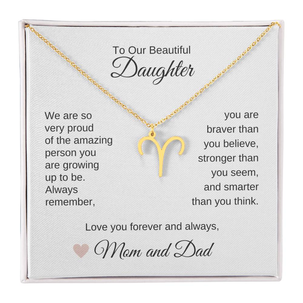 Daughter Necklace Present for Daughter Gifts for Daughter From Parents - MKT Custom Jewelry