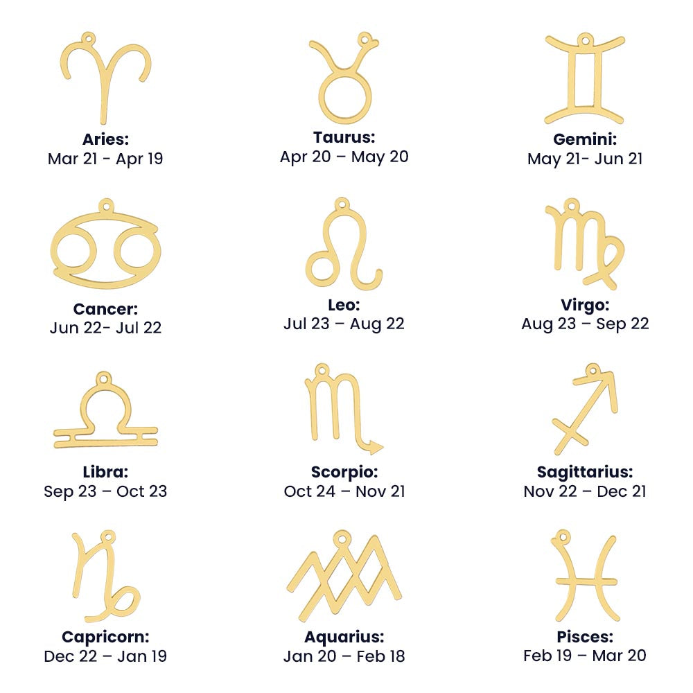 Best BFF Presents Friends are the Best Gifts Zodiac Sign Necklace - MKT Custom Jewelry