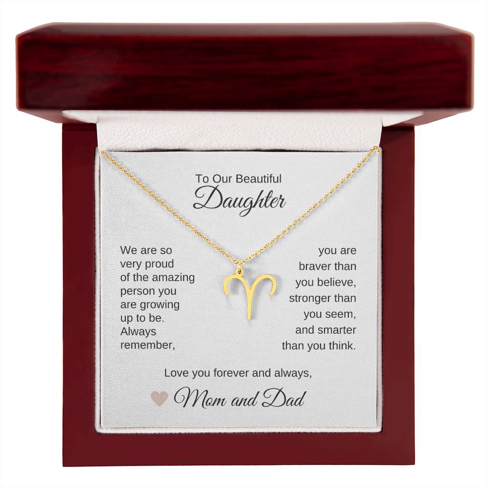 Daughter Necklace Present for Daughter Gifts for Daughter From Parents - MKT Custom Jewelry