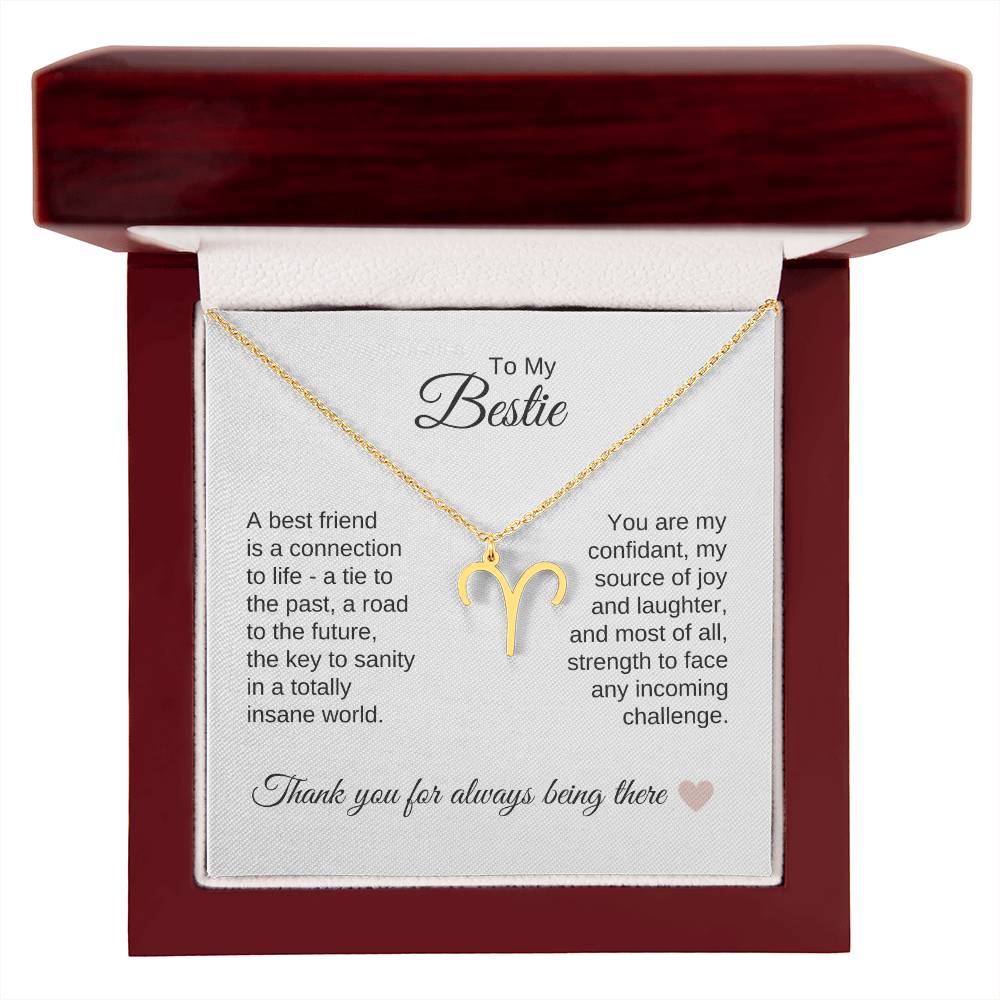 Best BFF Presents Friends are the Best Gifts Zodiac Sign Necklace - MKT Custom Jewelry