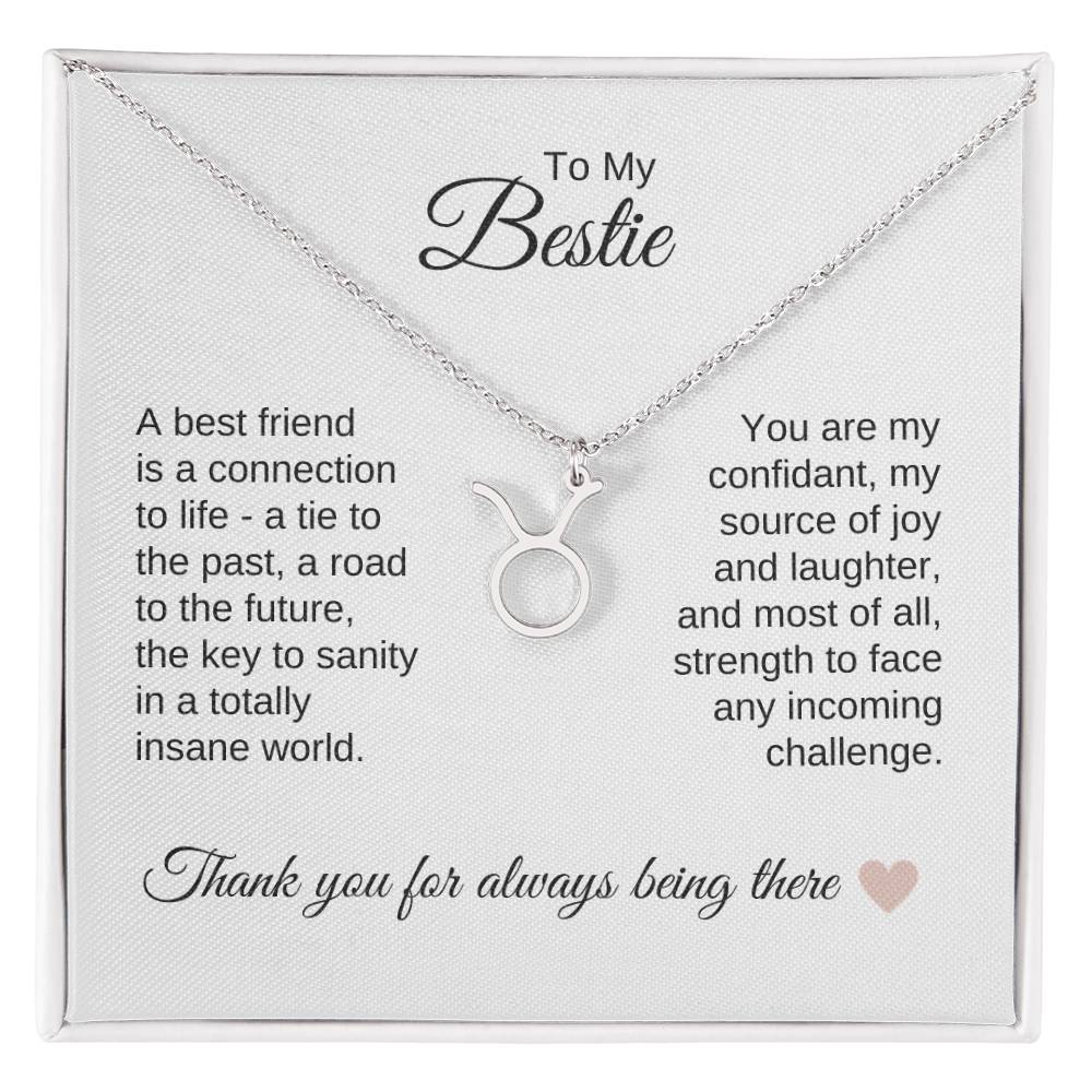 Best BFF Presents Friends are the Best Gifts Zodiac Sign Necklace - MKT Custom Jewelry