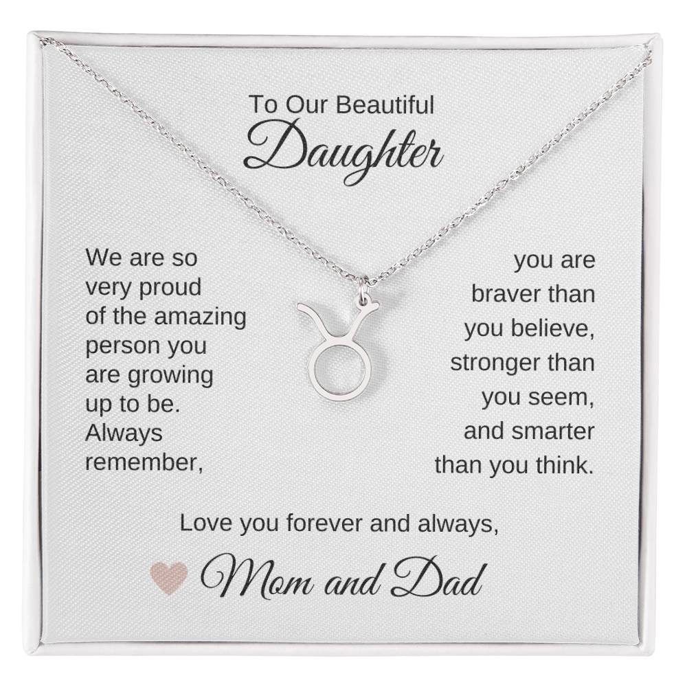 Daughter Necklace Present for Daughter Gifts for Daughter From Parents - MKT Custom Jewelry