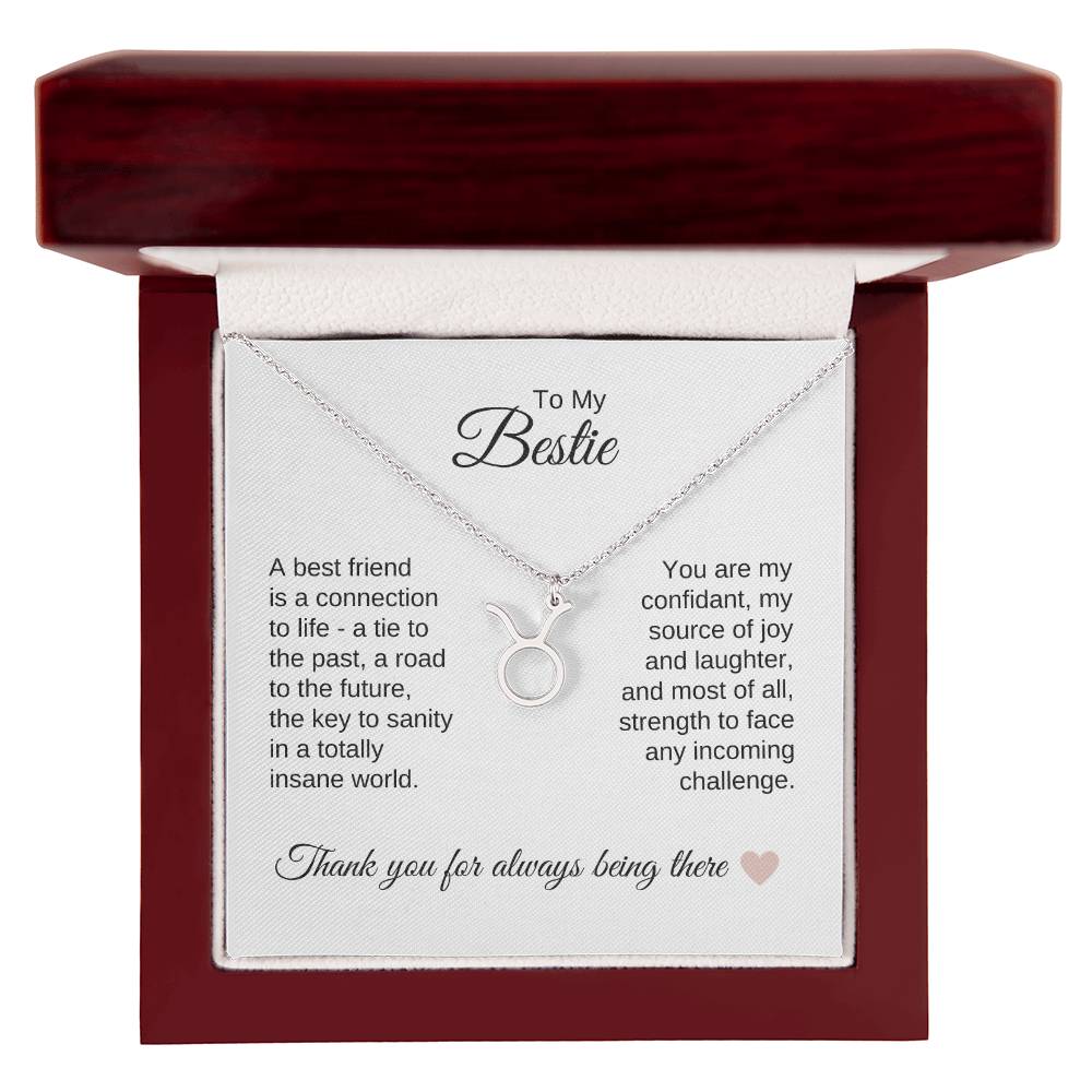 Best BFF Presents Friends are the Best Gifts Zodiac Sign Necklace - MKT Custom Jewelry