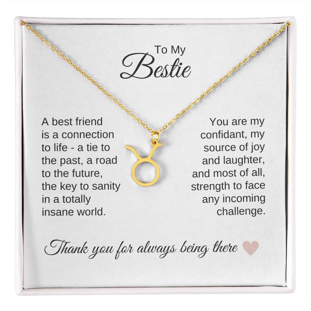 Best BFF Presents Friends are the Best Gifts Zodiac Sign Necklace - MKT Custom Jewelry
