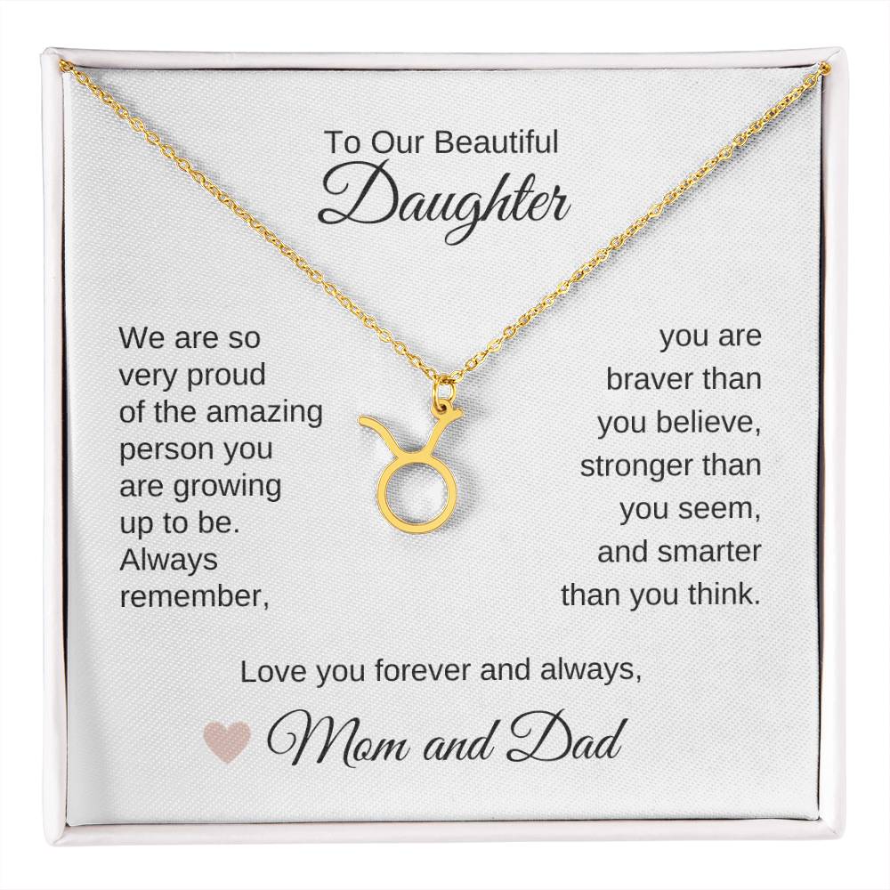 Daughter Necklace Present for Daughter Gifts for Daughter From Parents - MKT Custom Jewelry