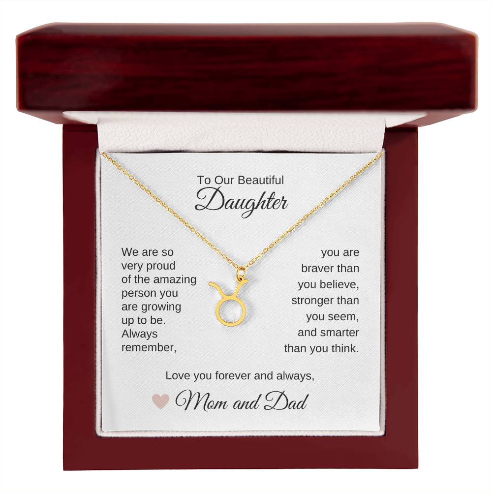 Daughter Necklace Present for Daughter Gifts for Daughter From Parents - MKT Custom Jewelry