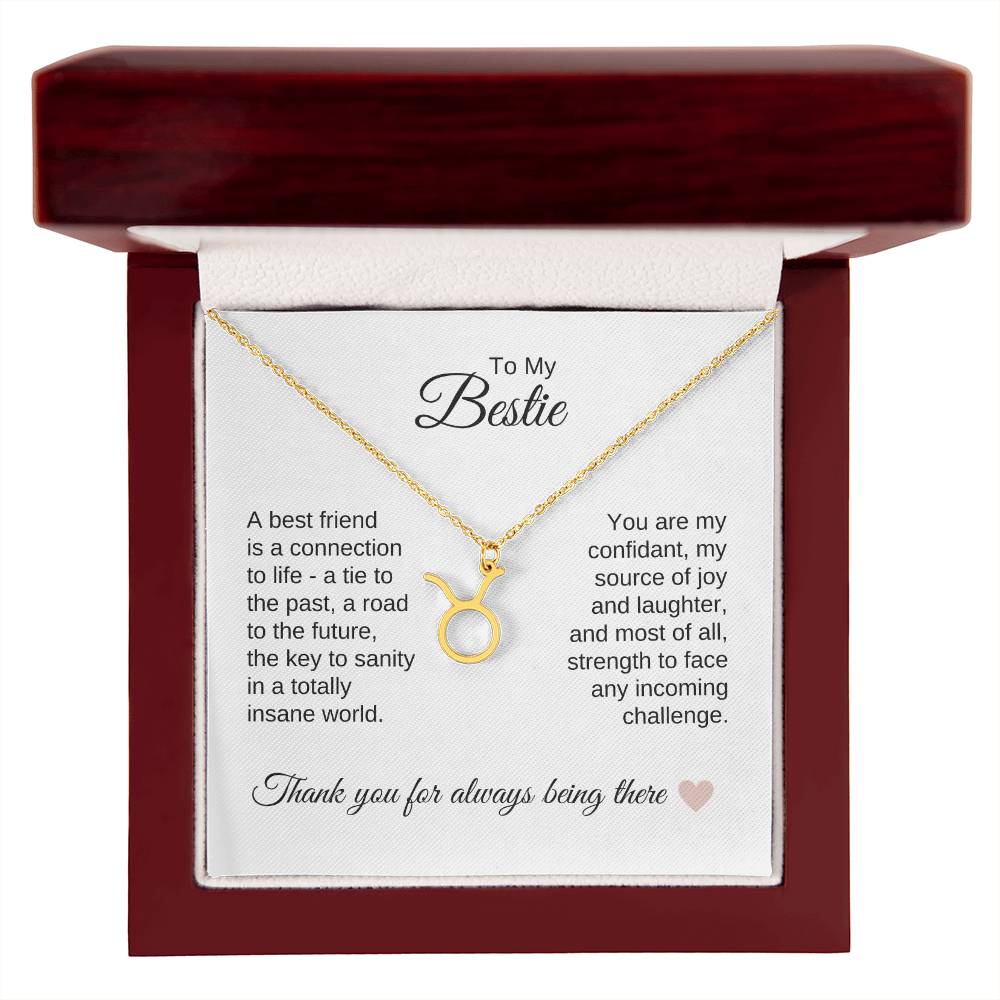 Best BFF Presents Friends are the Best Gifts Zodiac Sign Necklace - MKT Custom Jewelry