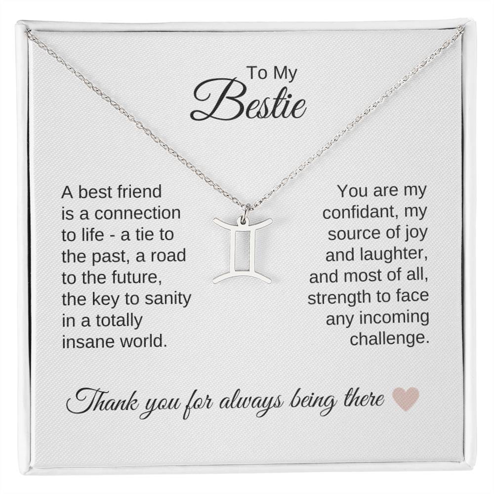 Best BFF Presents Friends are the Best Gifts Zodiac Sign Necklace - MKT Custom Jewelry