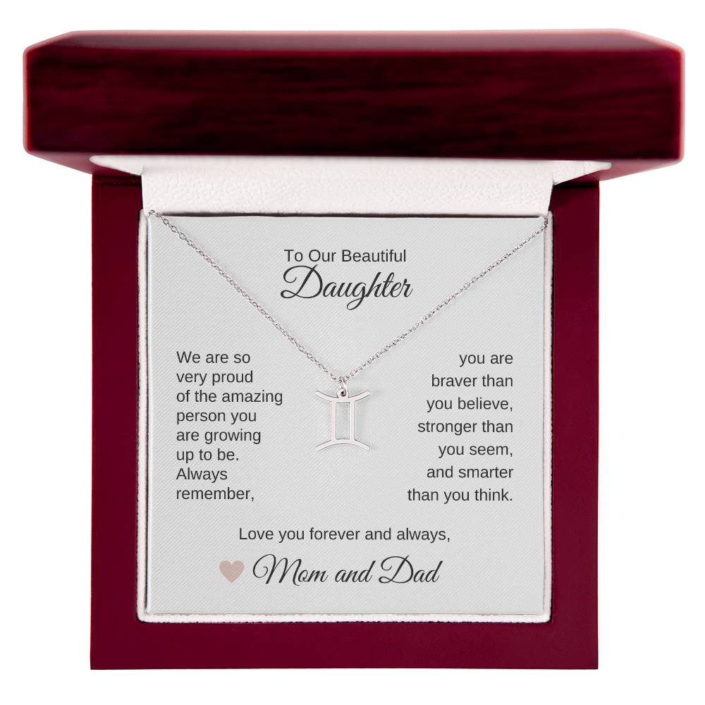 Daughter Necklace Present for Daughter Gifts for Daughter From Parents - MKT Custom Jewelry