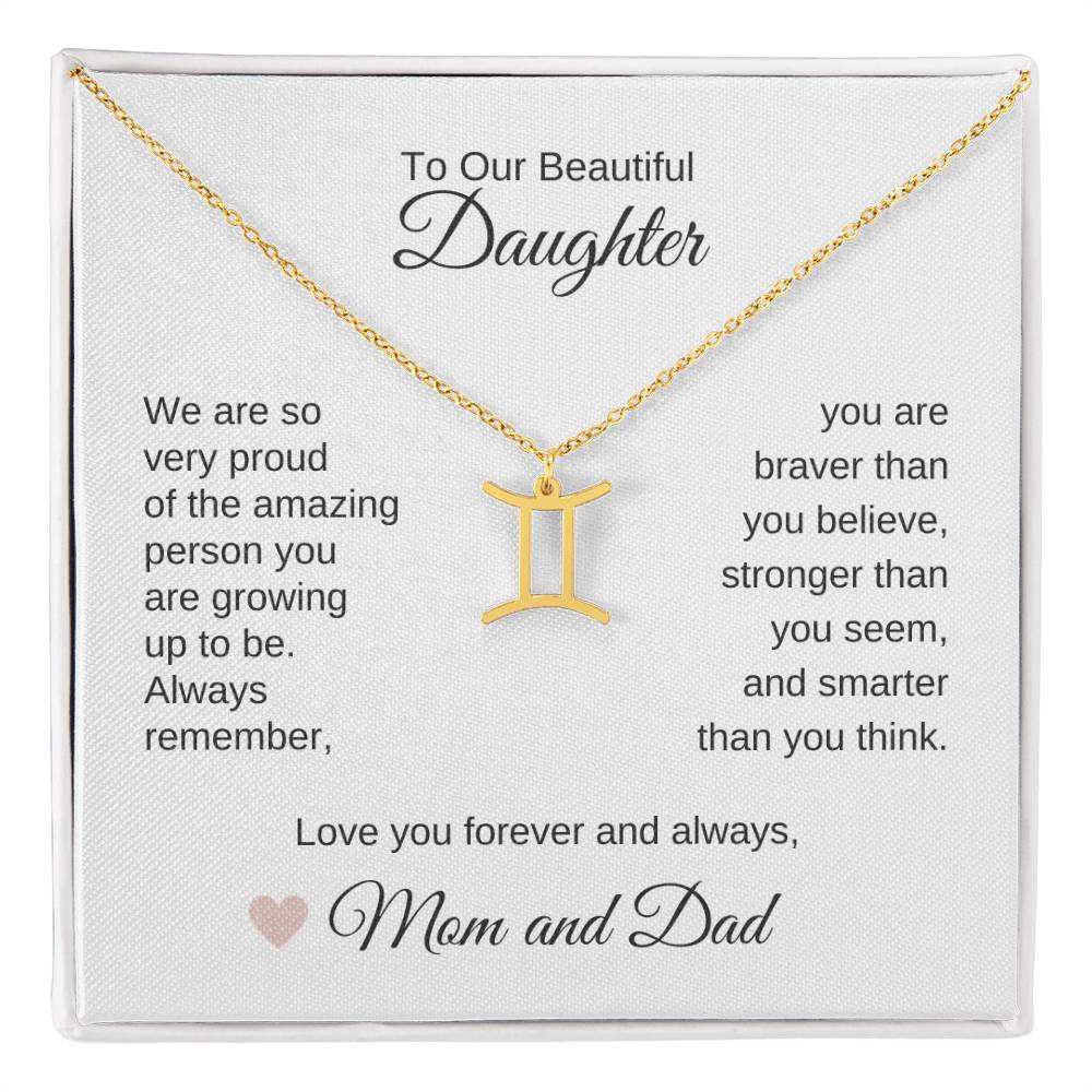 Daughter Necklace Present for Daughter Gifts for Daughter From Parents - MKT Custom Jewelry