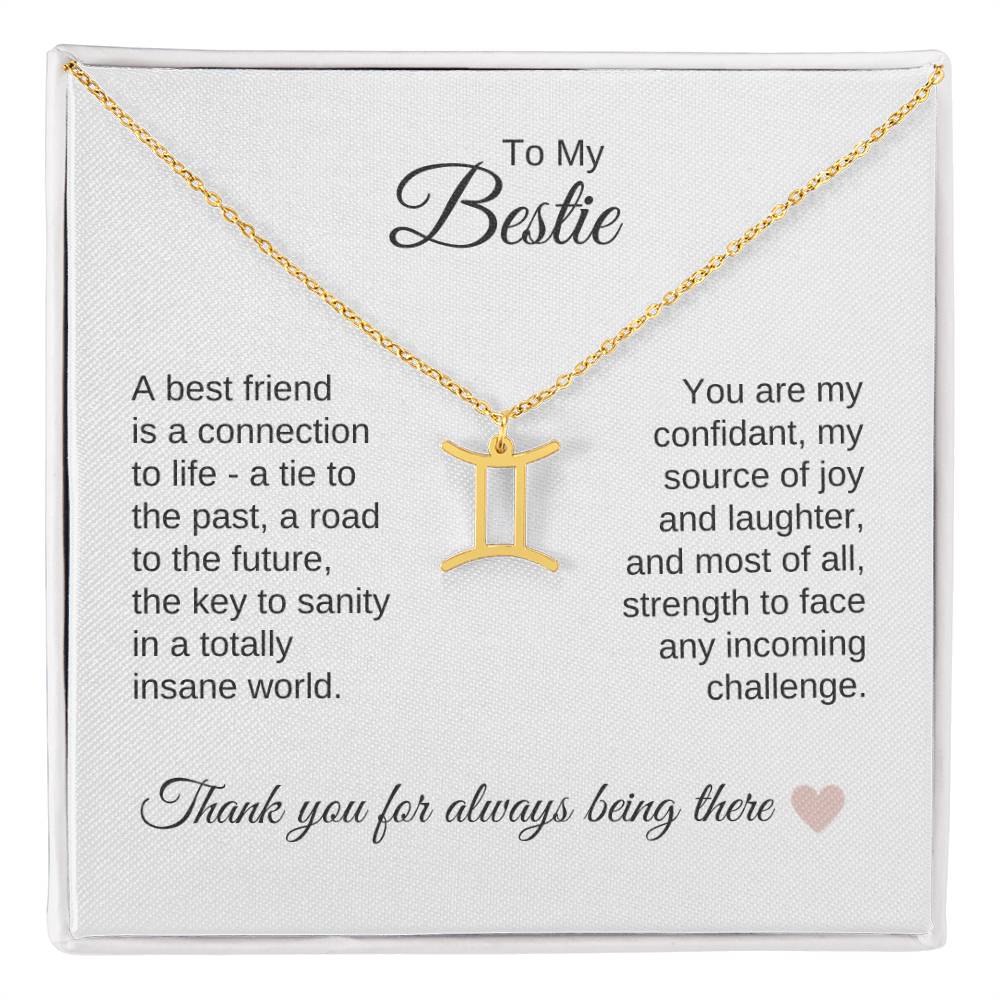 Best BFF Presents Friends are the Best Gifts Zodiac Sign Necklace - MKT Custom Jewelry