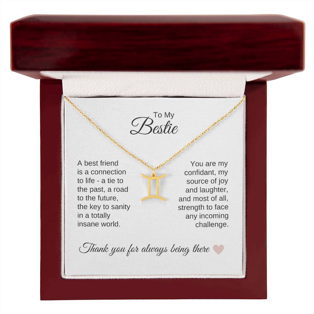 Best BFF Presents Friends are the Best Gifts Zodiac Sign Necklace - MKT Custom Jewelry