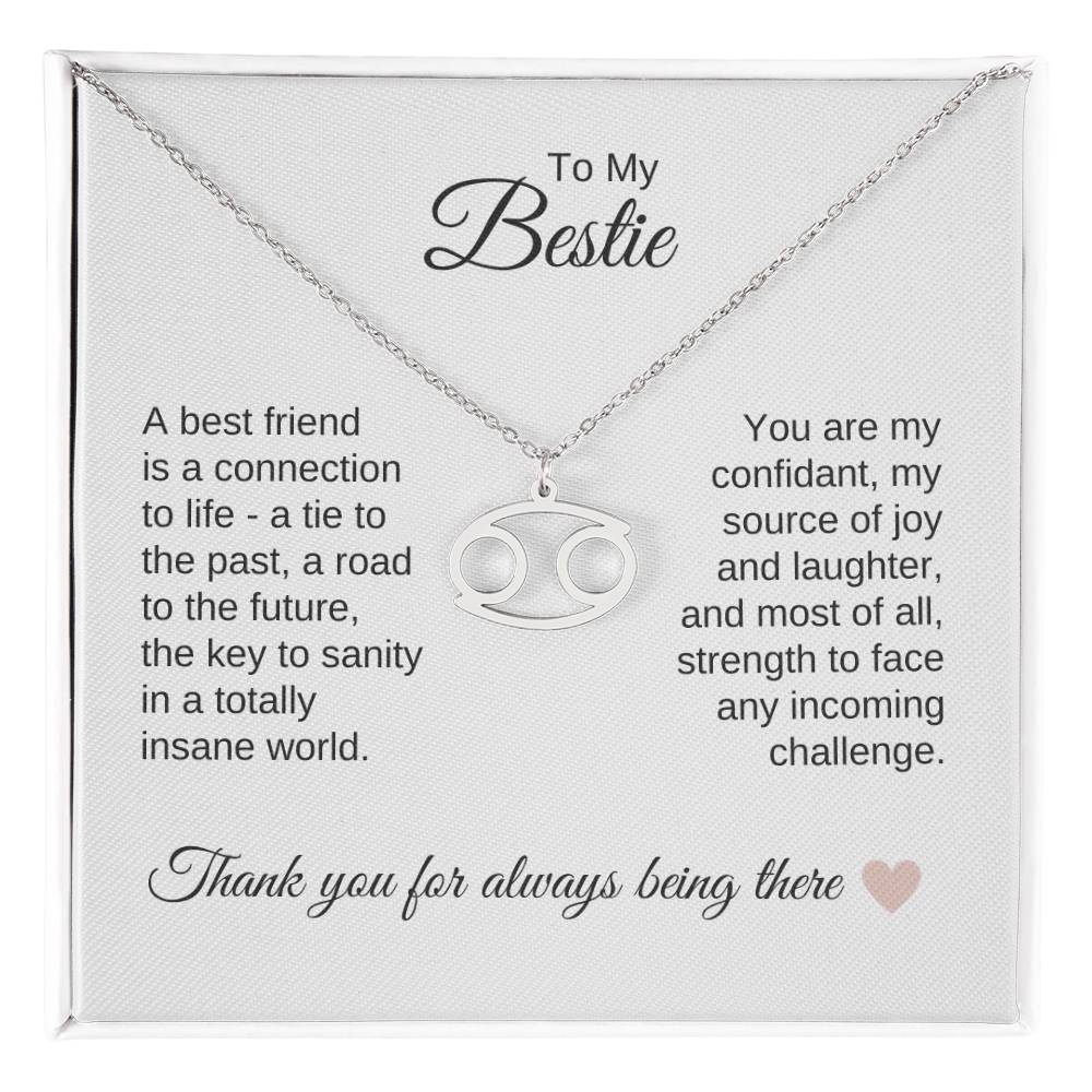 Best BFF Presents Friends are the Best Gifts Zodiac Sign Necklace - MKT Custom Jewelry