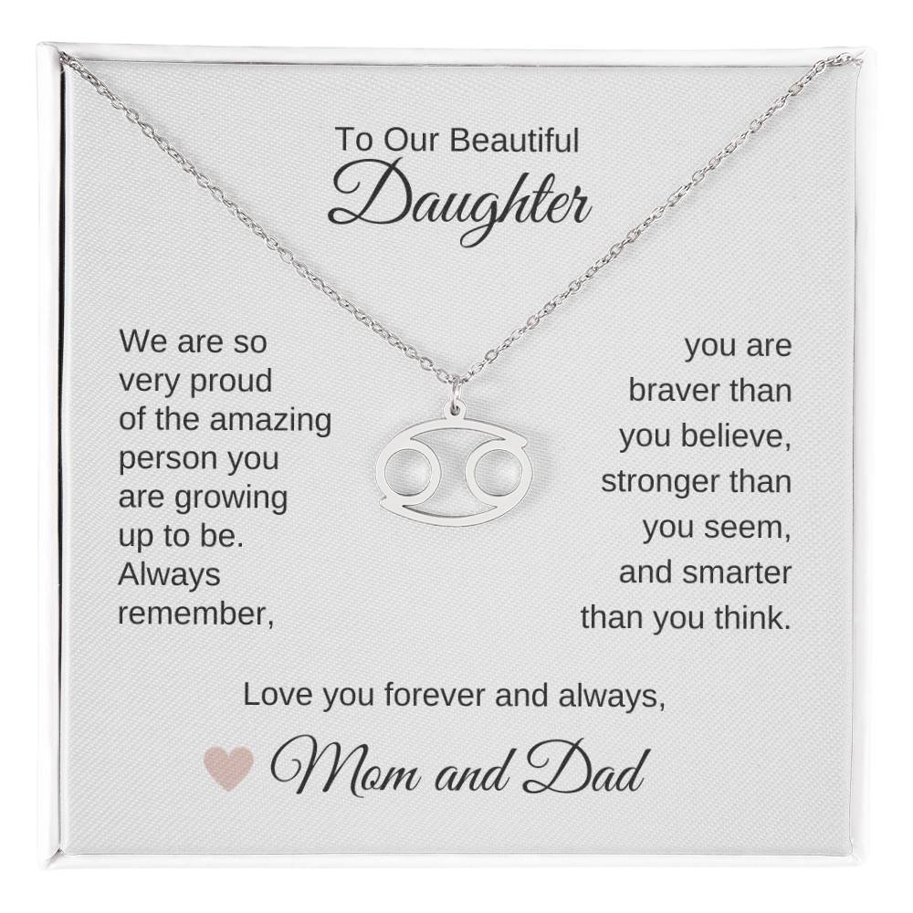 Daughter Necklace Present for Daughter Gifts for Daughter From Parents - MKT Custom Jewelry