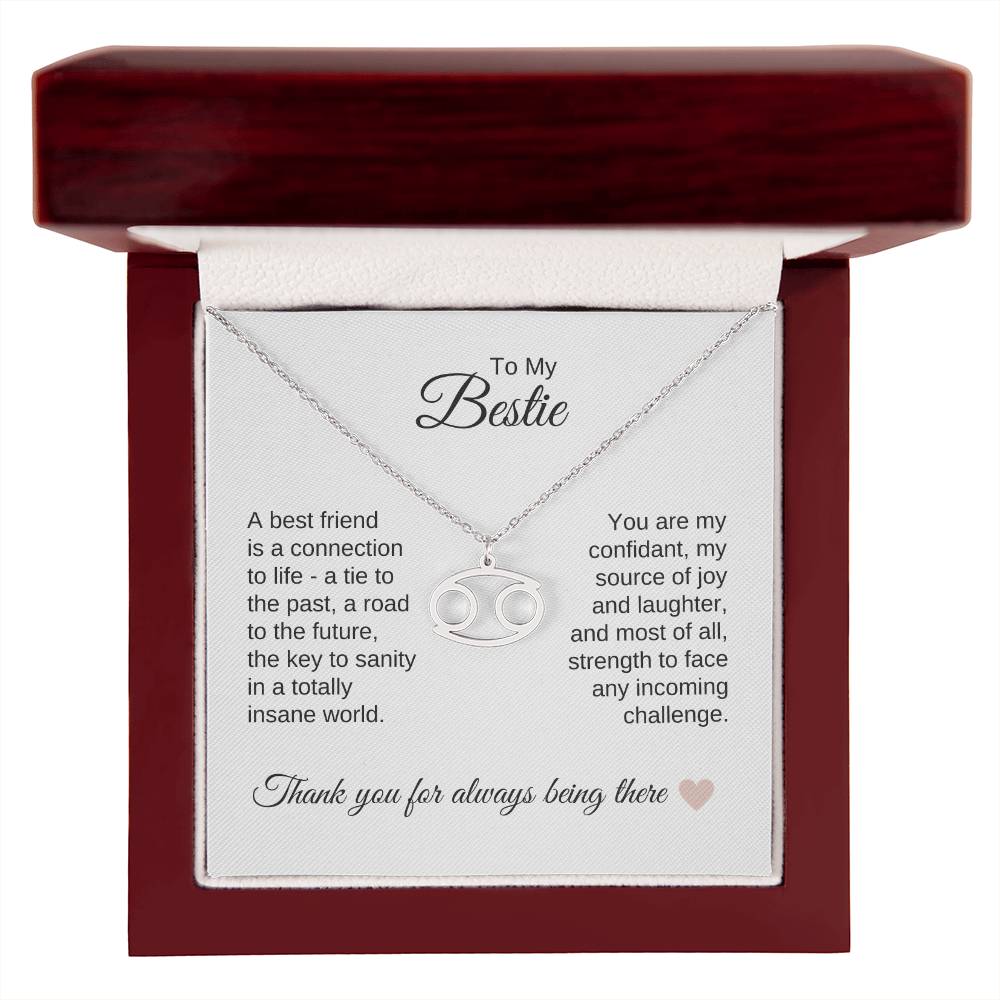 Best BFF Presents Friends are the Best Gifts Zodiac Sign Necklace - MKT Custom Jewelry